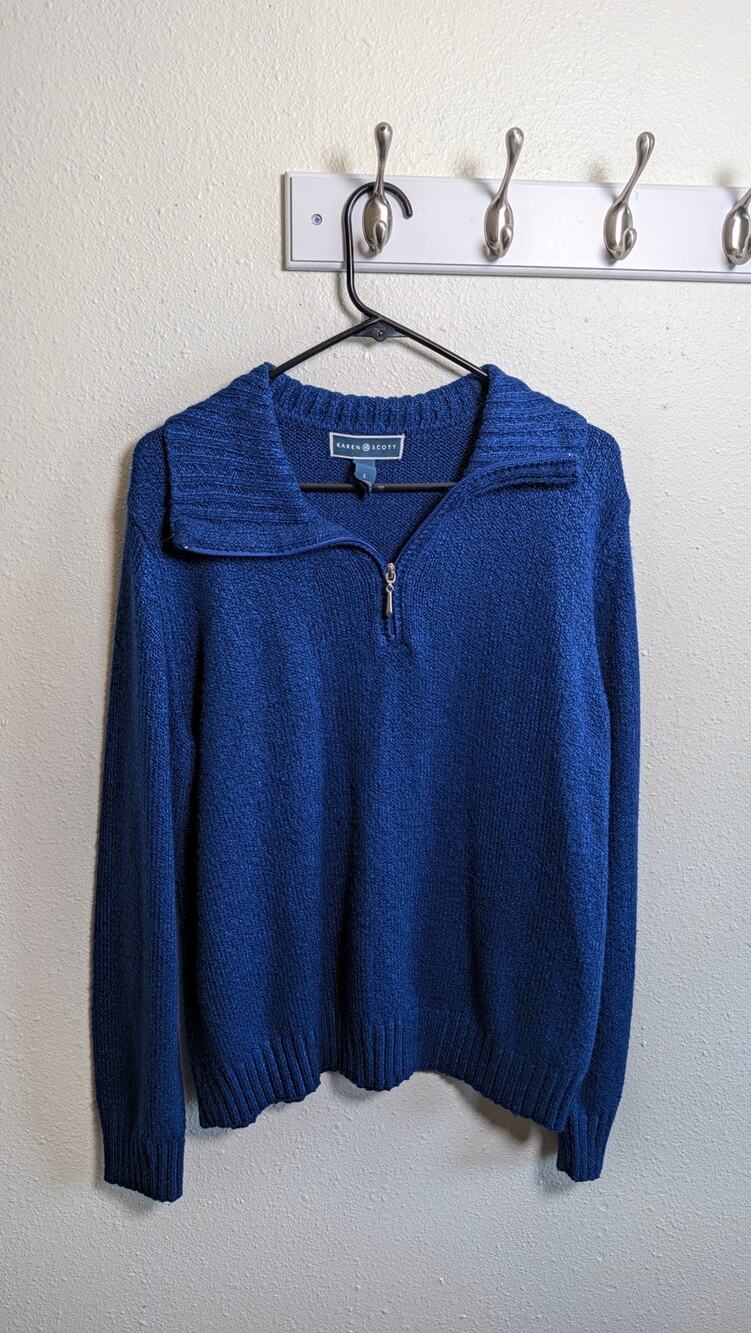 Karen Scott Women's Knit Pullover Half Zip Sweater